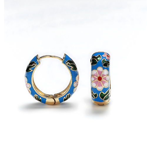 Boucle d'oreille pour femme - Floral