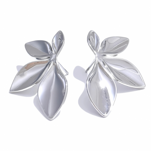 Boucle d'oreille pour femme - Feuille Dorée