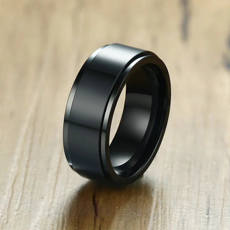 Bague Thérapeutique Tournante pour Homme en Acier Inoxydable