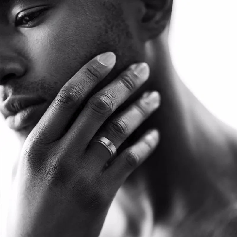 Bague Thérapeutique Tournante pour Homme en Acier Inoxydable
