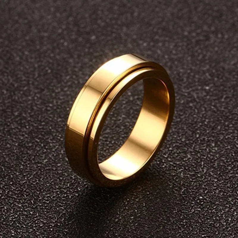Bague Thérapeutique Tournante pour Homme en Acier Inoxydable