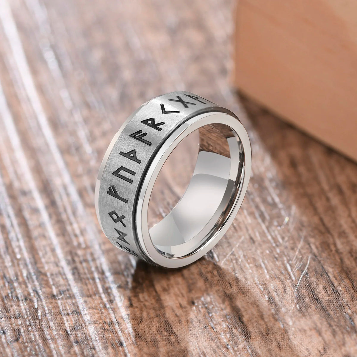 Bague Thérapeutique Tournante pour Homme en Acier Inoxydable