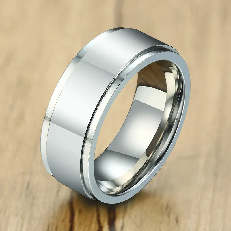 Bague Thérapeutique Tournante pour Homme en Acier Inoxydable