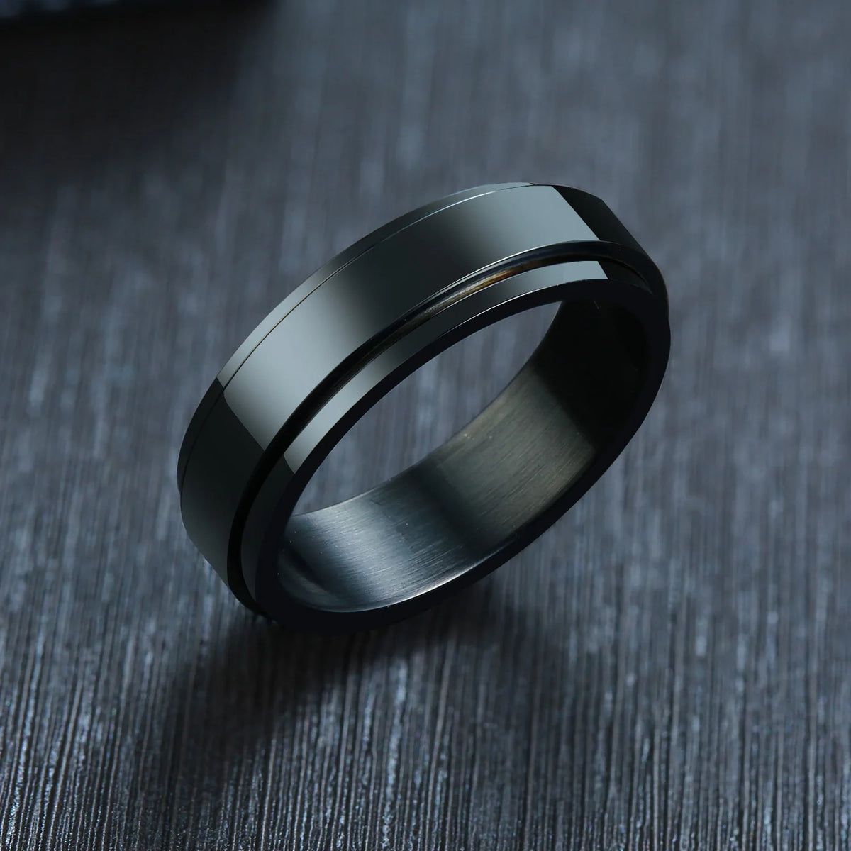 Bague Thérapeutique Tournante pour Homme en Acier Inoxydable