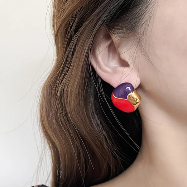 Ensemble Boucle d'oreilles et bague pour femme extravagante