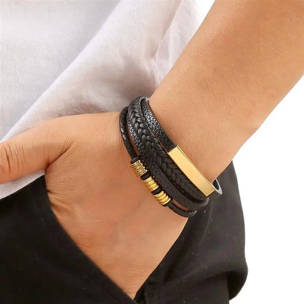 Bracelet cuir pour homme, style classique et tendance