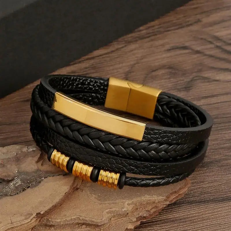 Bracelet cuir pour homme, style classique et tendance