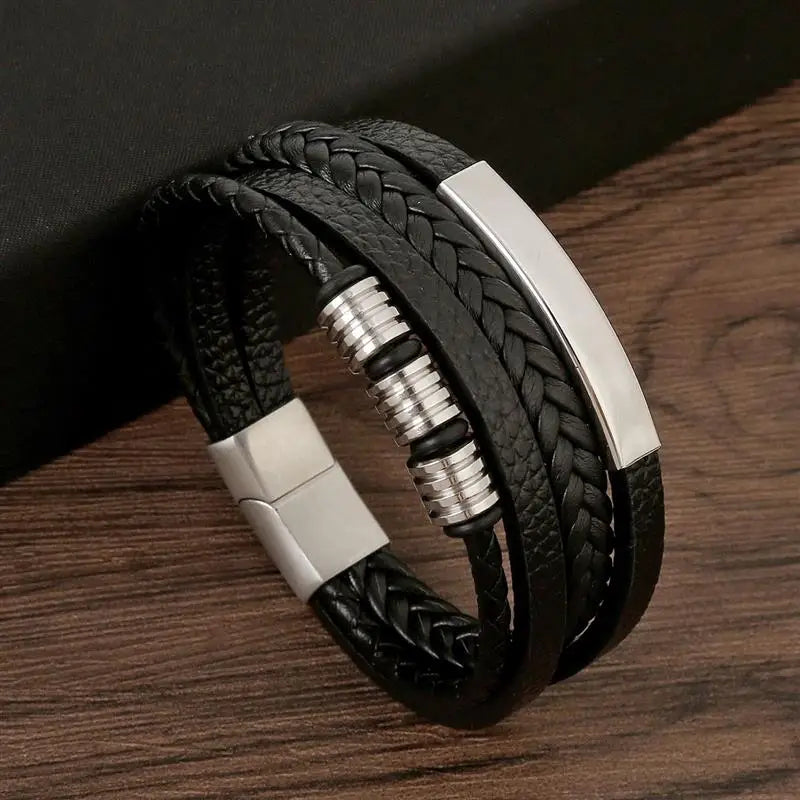 Bracelet cuir pour homme, style classique et tendance