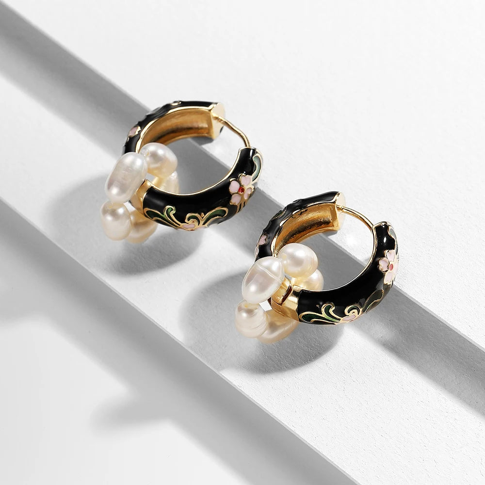 Boucle d'oreille pour femme - Floral