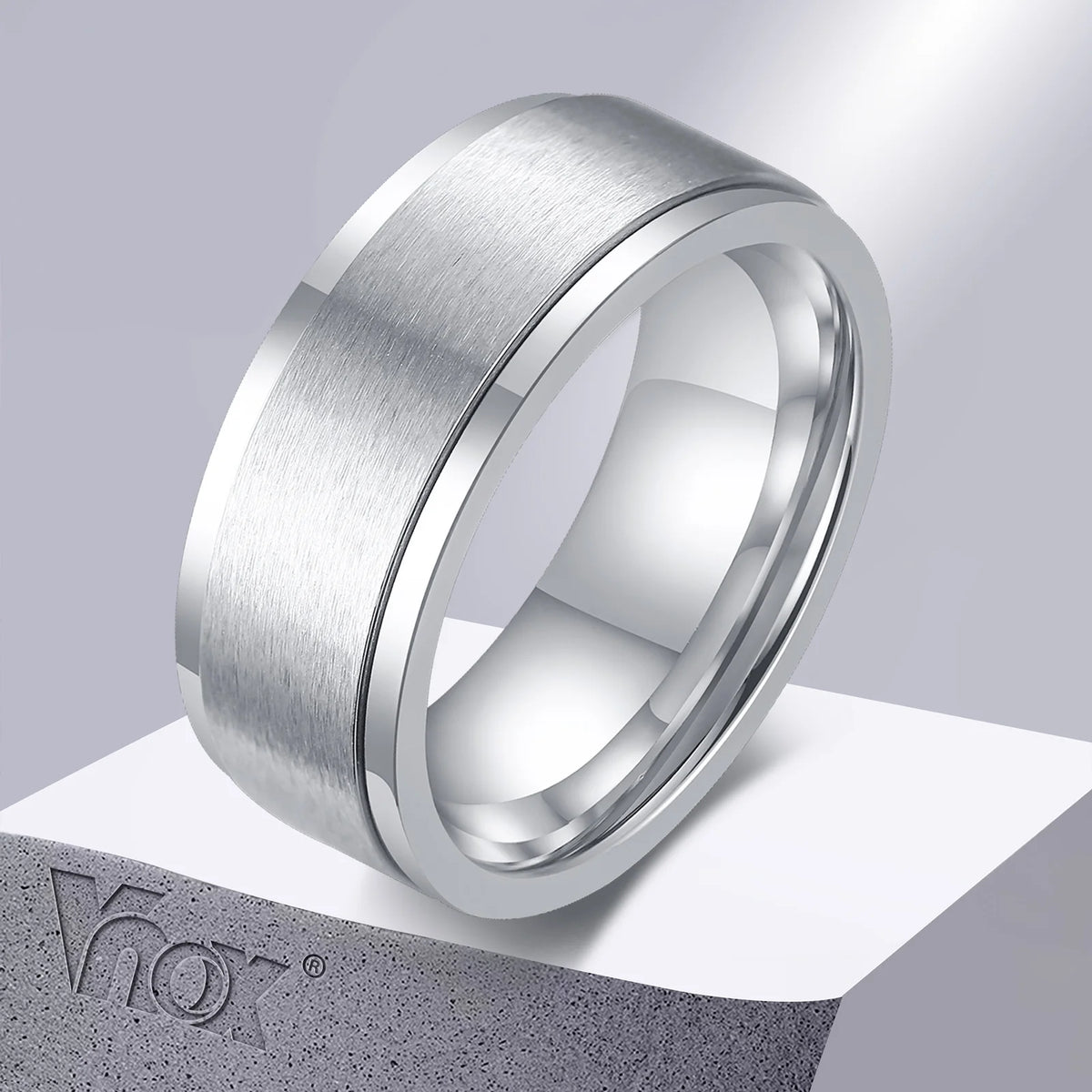 Bague Thérapeutique Tournante pour Homme en Acier Inoxydable