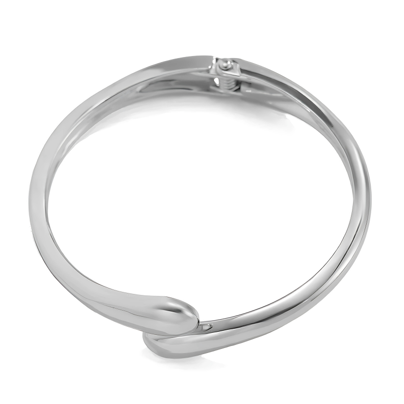 Large bracelet et bague en métal pour femmes